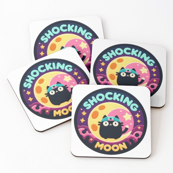 Item preview, Kawaii Cat on the Moon: Felt Illustration designed and sold by GALUMARKET.