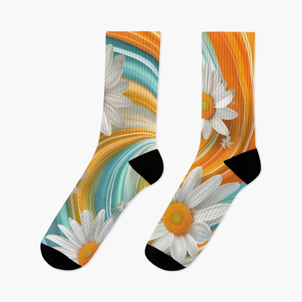 Item preview, colorful swirling pattern with daisies designed and sold by dcrc.