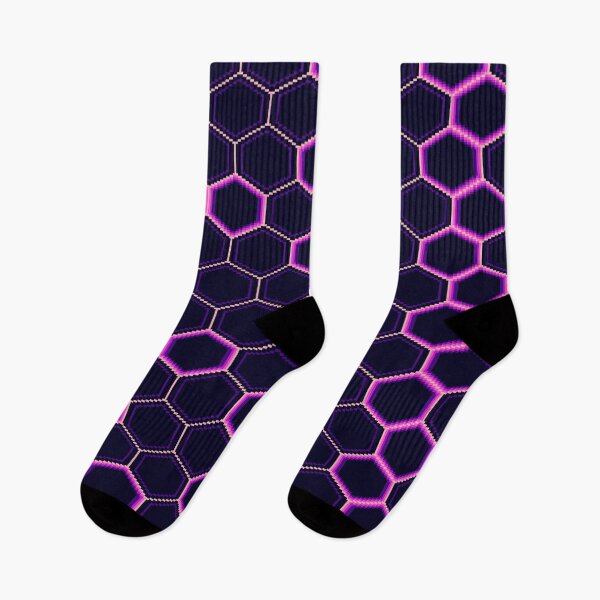 Artikelvorschau, Neonviolettes Sechseckmuster entworfen und verkauft von The-Stellerium.