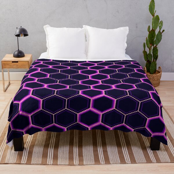 Item preview, Neon Purple Hexagon Pattern designed and sold by The-Stellerium.