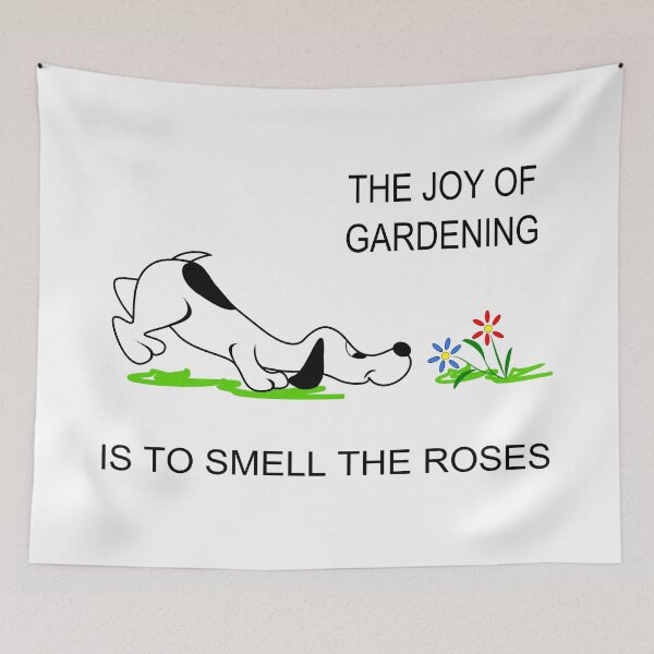Item preview, Gardening Flower Dog Sniffing Flower designed and sold by studioart.