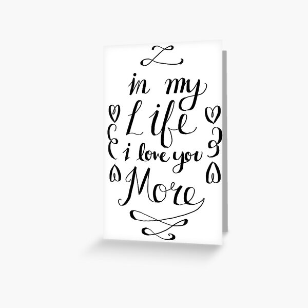 Song Lyrics Greeting Cards Redbubble