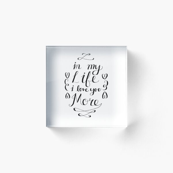 Beatles - In My Life Acrylic Block