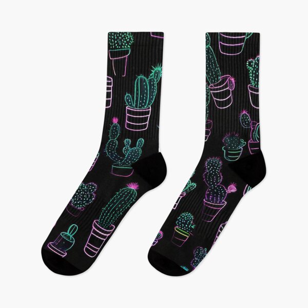 Item preview, Glowing Garden: Cute Neon Cactus designed and sold by ZipperDragon88.