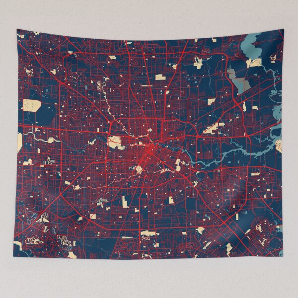 Item preview, Houston City Map of Texas, USA - Hope designed and sold by deMAP.