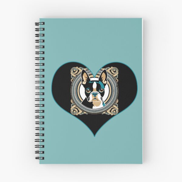 Item preview, Love Bostons (Terriers) Black Heart frame designed and sold by Rogue Wizard.