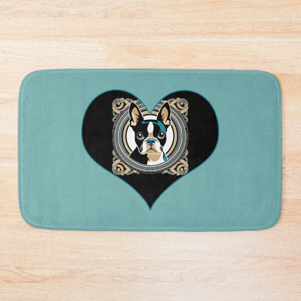 Item preview, Love Bostons (Terriers) Black Heart frame designed and sold by Rogue Wizard.