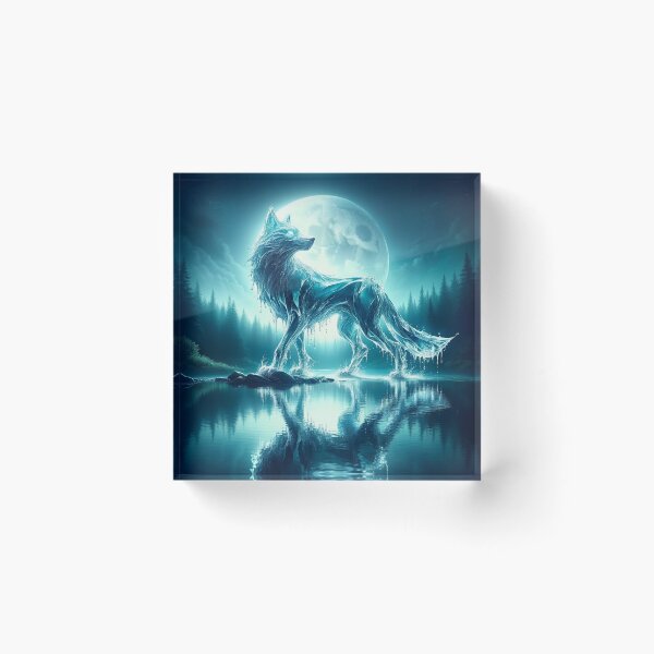 Item preview, "Lunar Reflection: The Water Wolf's Domain" designed and sold by WolframSilver.
