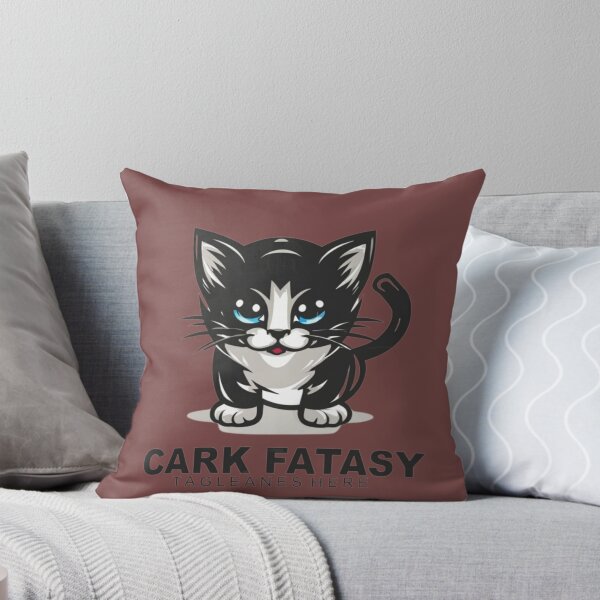 Item preview, logotipo de gato blanco y negro designed and sold by DunuStore.