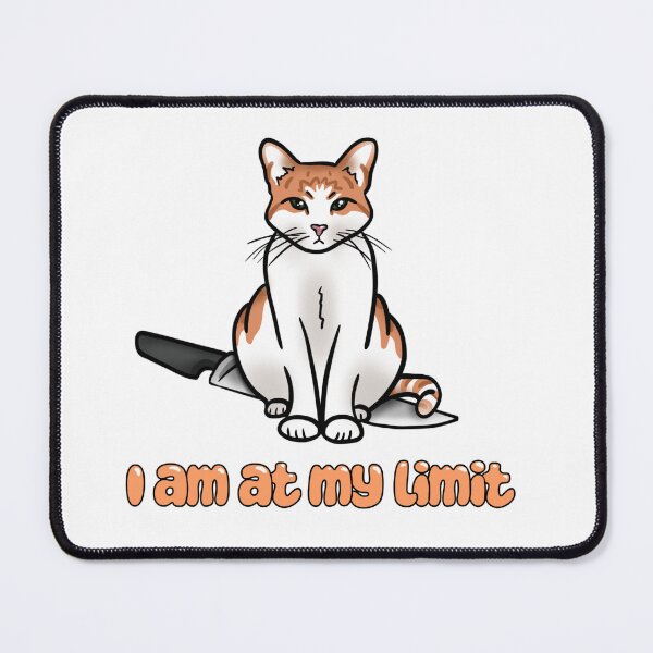 Item preview, At my limit Orange Cat designed and sold by DoAllTheCrafts.