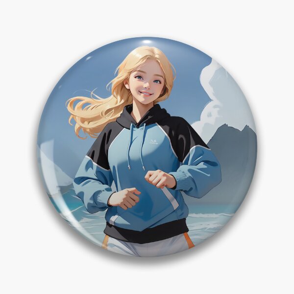 Item preview, A woman is jogging along the beach designed and sold by NoviaStudio.