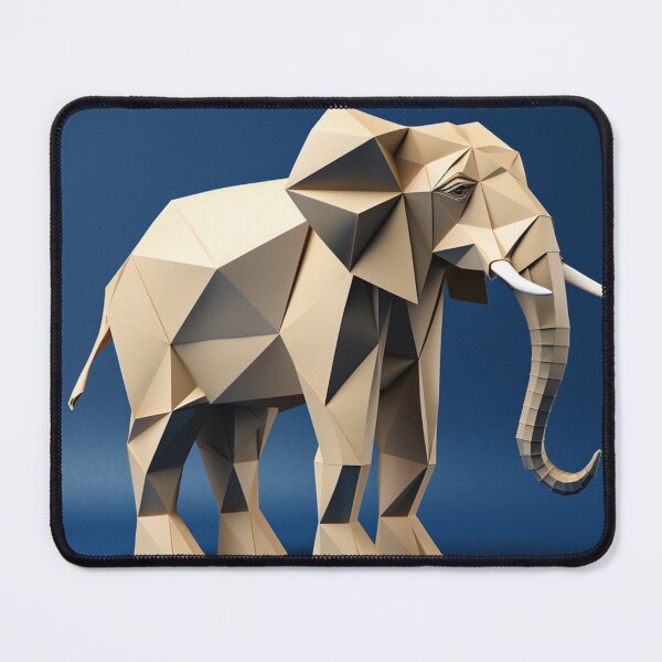 Item preview, Origami Elephant with Blue Background designed and sold by MailuDesigns.