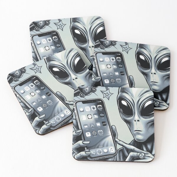Item preview,  Alien using iphone designed and sold by The Monkey Desings LLC.