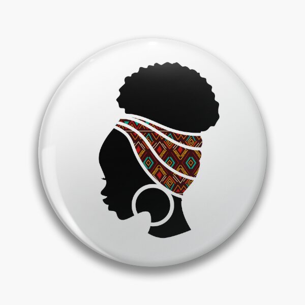Item preview, Afro Woman with African Patten Symbols, Black History  designed and sold by Logiamerch.