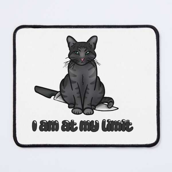 Item preview, At my limit Grey Cat designed and sold by DoAllTheCrafts.
