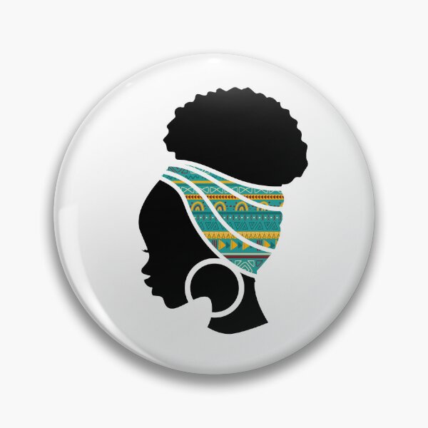 Item preview, Afro Woman with African Patten Symbols, Black History  designed and sold by Logiamerch.