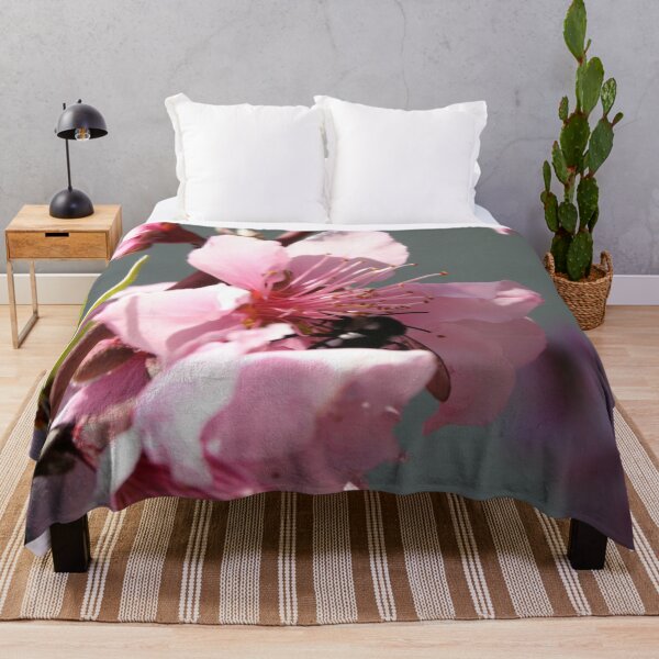 Item preview, Carpenter Bee On Peach Tree Blossom designed and sold by taiche.