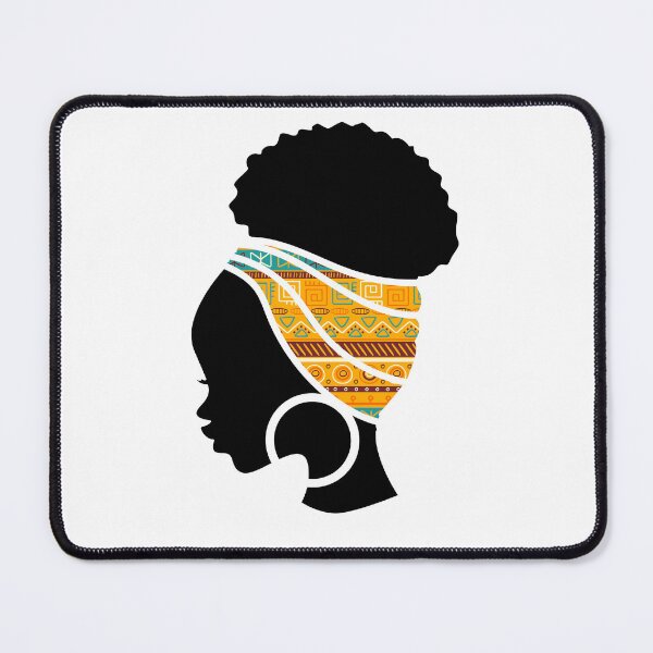 Item preview, Afro Woman with African Patten Symbols, Black History  designed and sold by Logiamerch.