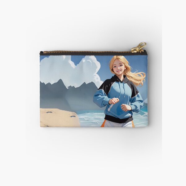 Item preview, A woman is jogging along the beach designed and sold by NoviaStudio.