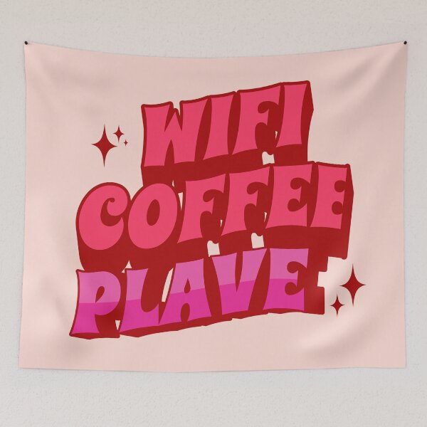 Item preview, WIFI coffee plave plli typography kpop | Morcaworks designed and sold by Morcawork.
