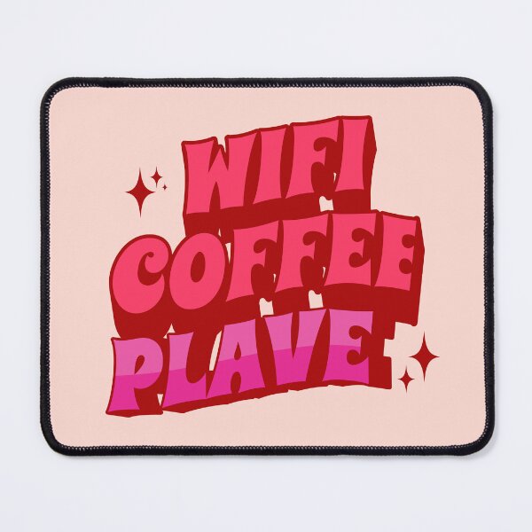 Item preview, WIFI coffee plave plli typography kpop | Morcaworks designed and sold by Morcawork.