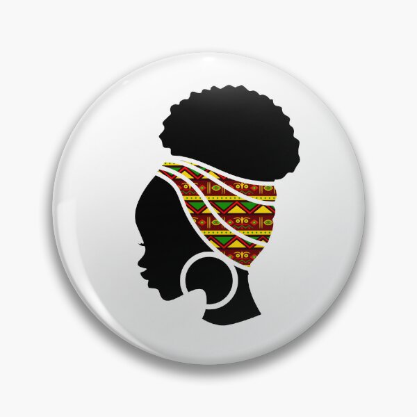 Item preview, Afro Woman with African Patten Symbols, Black History  designed and sold by Logiamerch.