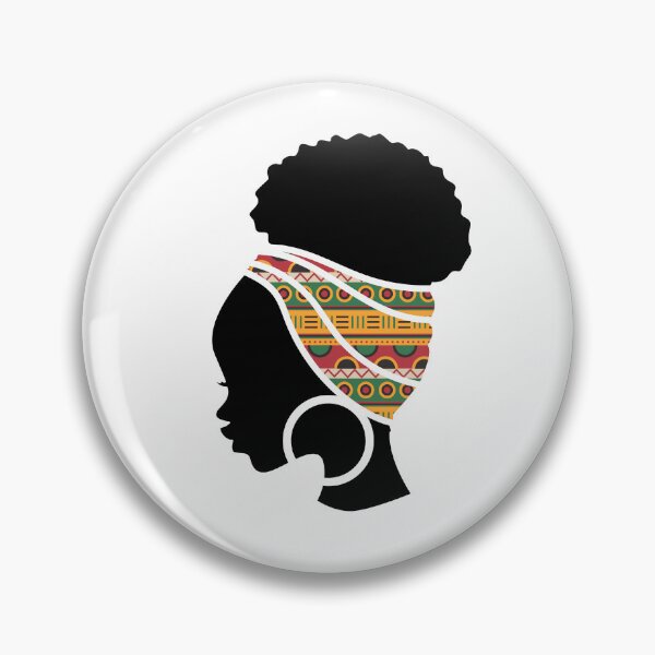 Item preview, Afro Woman with African Patten Symbols, Black History  designed and sold by Logiamerch.