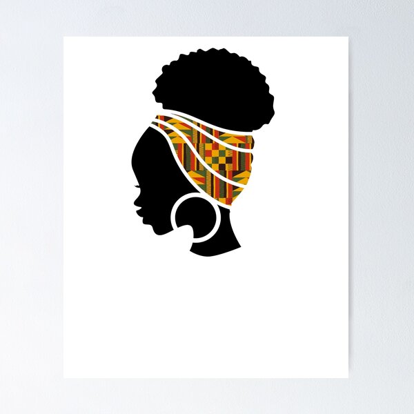 Item preview, Afro Woman with African Patten Symbols, Black History  designed and sold by Logiamerch.