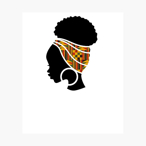 Item preview, Afro Woman with African Patten Symbols, Black History  designed and sold by Logiamerch.
