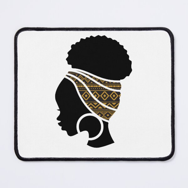 Item preview, Afro Woman with African Pattern, Symbols, Black History  designed and sold by Logiamerch.