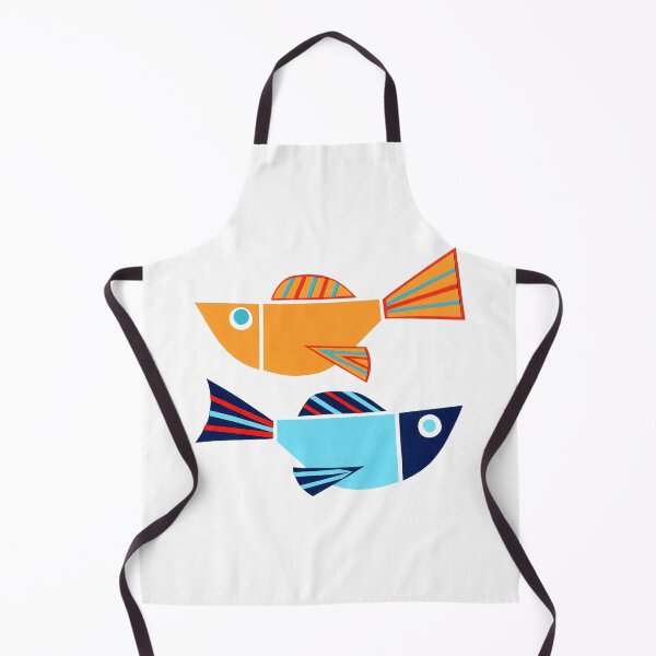 Item preview, TWO FISH Yellow Fish Blue Fish Hand Cut from Paper designed and sold by Susan Prolman.