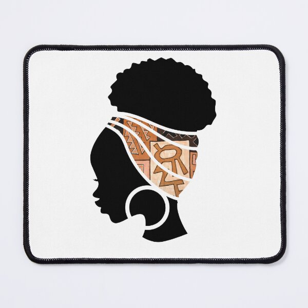 Item preview, Afro Woman with African Pattern, Symbols, Black History  designed and sold by Logiamerch.