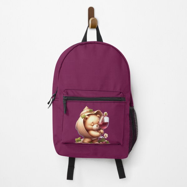 Item preview, coral bear making wine. designed and sold by moni0490.