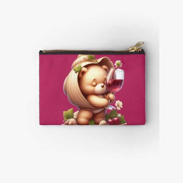 Item preview, coral bear making wine. designed and sold by moni0490.