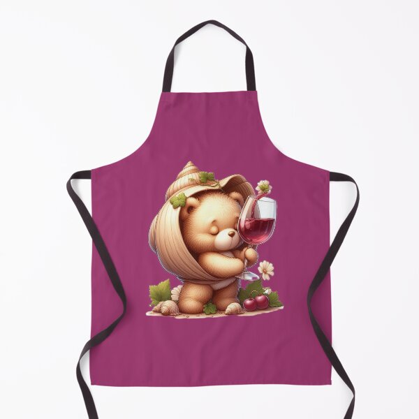 Item preview, coral bear making wine. designed and sold by moni0490.