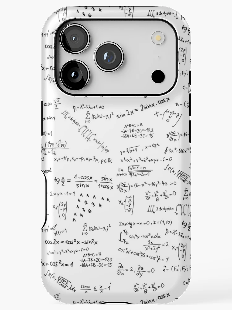 Thumbnail 1 of 4, iPhone Case, Math Formulas And Numbers designed and sold by WheresMyMojo.