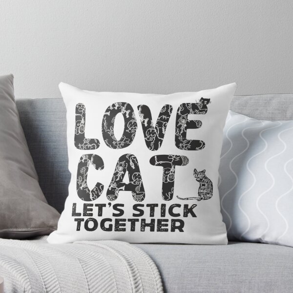 Item preview, Love Cat Let's Stick Together designed and sold by RATHERGOODMEDIA.