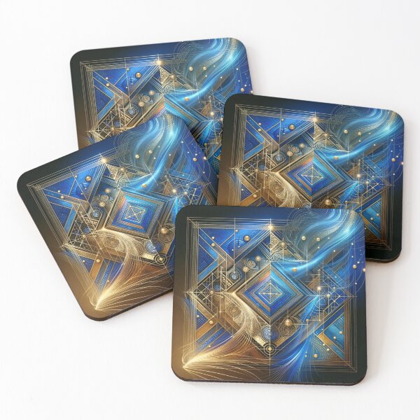 Item preview, Contemporary Blue Gold Square Diamond Centre designed and sold by Kiwiaroha.