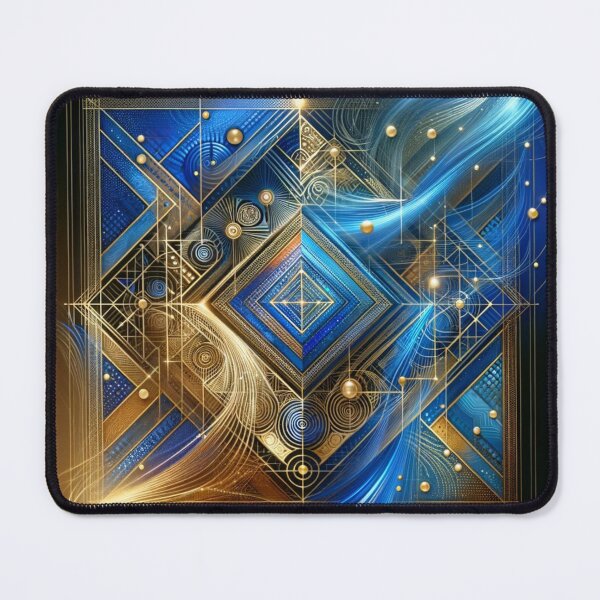 Item preview, Contemporary Blue Gold Square Diamond Centre designed and sold by Kiwiaroha.