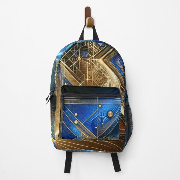 Item preview, Contemporary Blue Gold Square Diamond Centre designed and sold by Kiwiaroha.