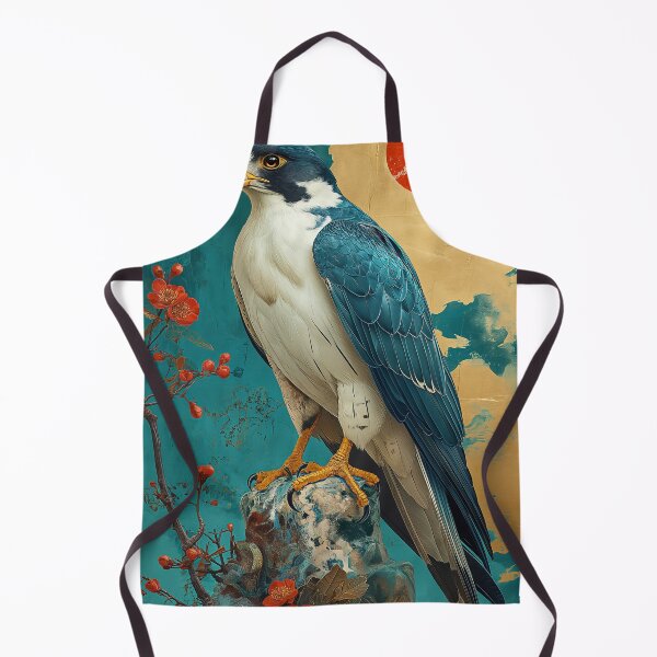 Item preview, Falcon standing in turquoise water with a red sun designed and sold by Rockwpapart.