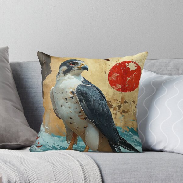 Item preview,  Aquatic Majesty: Falcon Standing in Turquoise Water Beneath a Red Sun  designed and sold by Rockwpapart.