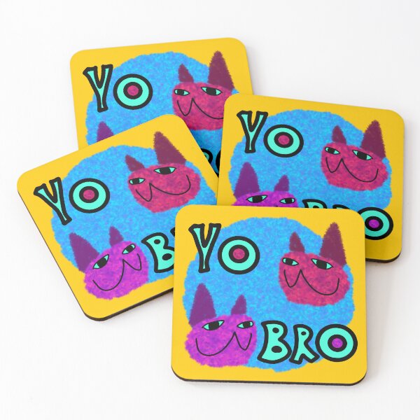 Item preview, Fuzzy Cats Yo Bro designed and sold by chowlet.
