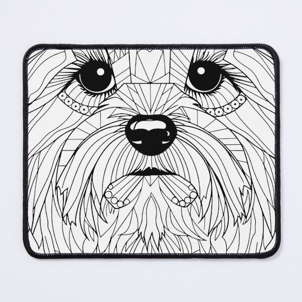 Item preview, Geometric Yorkshire Terrier: Canine Line Art designed and sold by Amanda-S-Olsen.