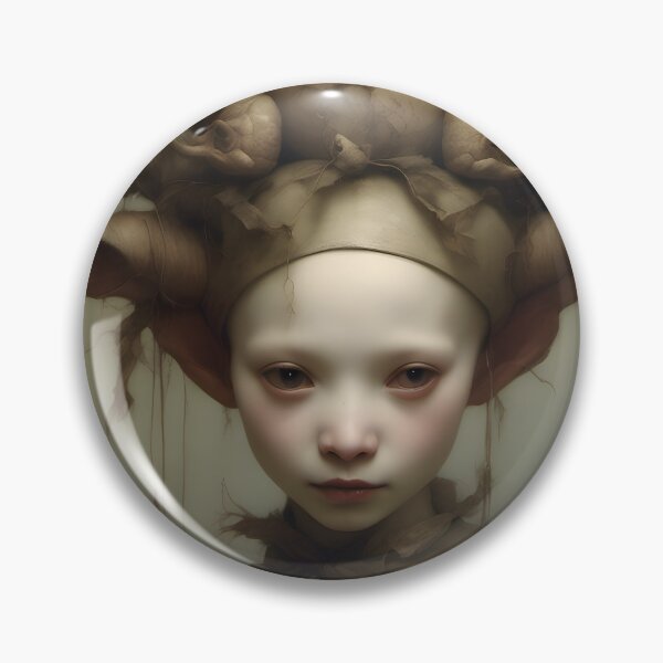 Item preview, Creepy Child with Monstrous Headdress designed and sold by Pixel Press Prints.