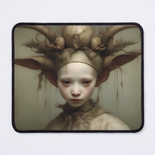 Item preview, Creepy Child with Monstrous Headdress designed and sold by Pixel Press Prints.