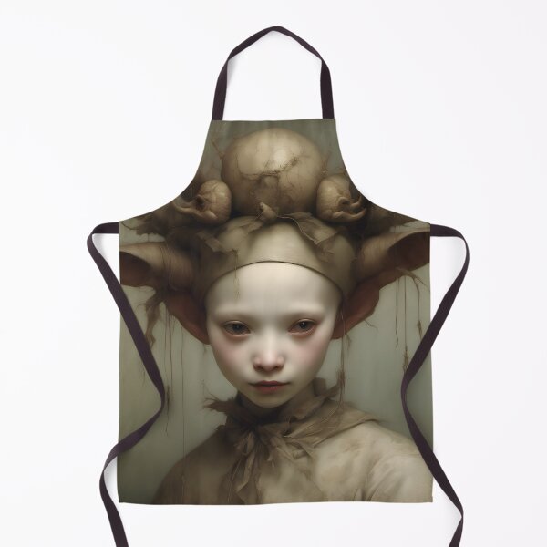 Item preview, Creepy Child with Monstrous Headdress designed and sold by Pixel Press Prints.