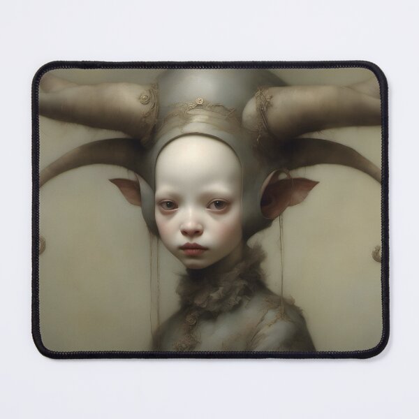 Item preview, Creepy Child with Monstrous Headdress designed and sold by Pixel Press Prints.