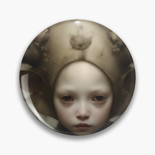 Item preview, Creepy Child with Monstrous Headdress designed and sold by Pixel Press Prints.
