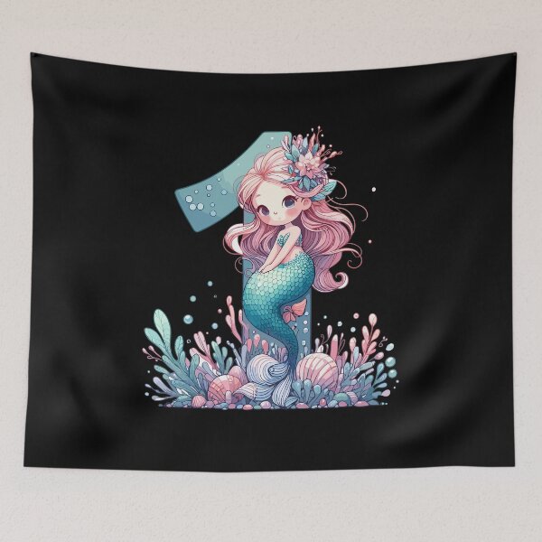 Item preview, 1 year mermaid cute birthday gift designed and sold by Pineapple-Tree.